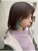 【BEER 山崎雄太朗】チラ見えがおしゃれ!!インナーカラーボブ