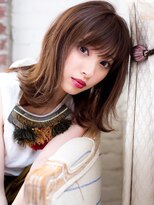 ロンドプランタン 恵比寿(Lond Printemps)&nbsp;【恵比寿】外ハネ艶カラーミディアムくびれヘア/似合わせカット