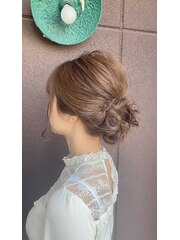 結婚式お呼ばれヘアセット【静岡/髪質改善/デザインカラー】