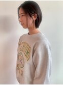 ぱつっとラインのパラパラボブ！/アッシュブラック