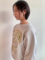 トップヘアーヒルズ 安城(TOP HAIR HILLS)&nbsp;ぱつっとラインのパラパラボブ！/アッシュブラック