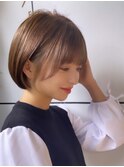 ショートボブ/前髪/インナーカラー