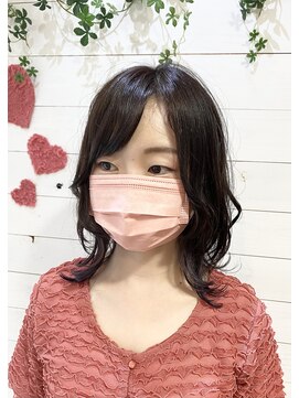 フレア 心 武庫之荘(flare) ゆるふわミディアムレイヤー*バイオレットグレージュ