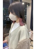 ボブ×インナーピンクカラー