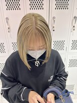 ロンドルーチェ 心斎橋(Lond luce)&nbsp;ダークアッシュ/ミディアムレイヤーカット［髪質改善/縮毛矯正］