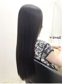 ミディアムヘア斜めバンググレージュカラーシルキーベージュ