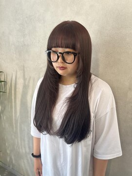 ミューバイケンジ(miu by KENJE) miu　レッドブラウンとレイヤーロング