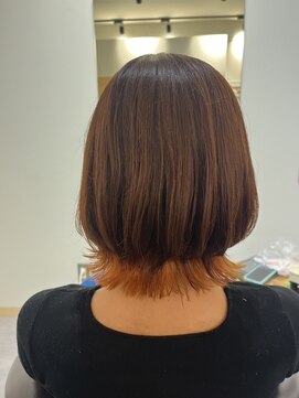 ハチマルハチ ナル 登戸店(808 nalu) インナーオレンジ/クラゲヘアー