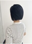 YOKE 大人ボブ切りっぱなしボブミニボブアッシュブラック