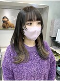 ロングウルフ/ナチュラルウルフ/イヤリングカラー/ベージュ