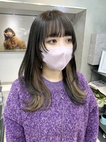 レア 渋谷(Le'a) ロングウルフ/ナチュラルウルフ/イヤリングカラー/ベージュ