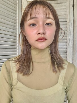 ベル 銀座5丁目店(Belle) シースルーバングが可愛い◎切りっぱなしのミディアム