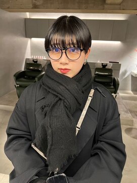 リール(rire) デザインカラーレイヤーカットウェットヘア夏オリーブベージュ