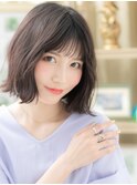 アースカラー大人可愛い切りっぱなし小顔ボブc5上尾20代30代40代