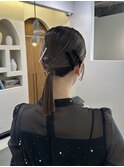 タイトなヘアセット