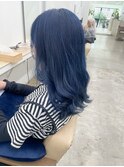 ネイビーブルー/ハイトーンカラー/ケアブリーチ/名古屋