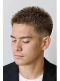 爽やか大人ビジネスフェードスパイキーショート20代30代