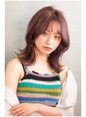大人ハイライト/ミディアムAラインボブ/大人ヘアスタイル