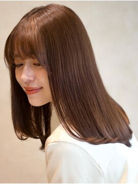 ガーデンヨコハマ(GARDEN YOKOHAMA) ミディアムレイヤー 顔周り ワンカール ナチュラルブラウン