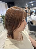 艶髪ブラウン×くびれミディアム