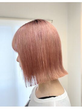 トト 船橋店(toto.) ◆切りっぱなしボブコーラルオレンジピンクベージュモーヴピンク