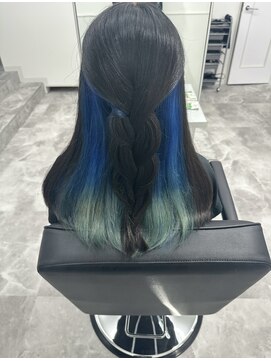 ザイン(Sein) ロイヤルブルー×ミントグリーン デザインインナーカラー