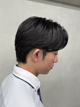 ニコ トウキョウ ロジック(nico TOKYO Logic) メンズセンターパートニュアンスパーマアップバング