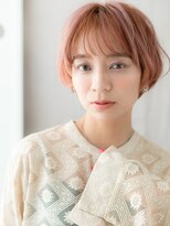 モッズヘア 越谷(mod's hair)&nbsp;透明感ペールオレンジひし形小顔マッシュショートY越谷20代30代