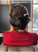 お呼ばれ　ヘアセット　ハーフアップ　辻堂