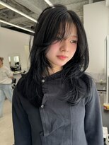リノート バイ エゴル 太田川(Linoet by ENGOL)&nbsp;レイヤーカットブルーブラックハイトーンカラー