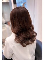 アピッシュ ギンザ(apish ginza) コテ巻き風ゆるふわパーマ×艶ブラウン