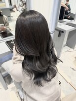 ネウィ 川崎(newi)&nbsp;艶カラー/髪質改善/地毛風/ネイビー/寒色カラー