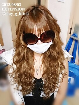 クレイジービッチ(CLAY G BITCH) 【￥18000】仙台エクステ ウェーブ 60本 編み込みエクステ