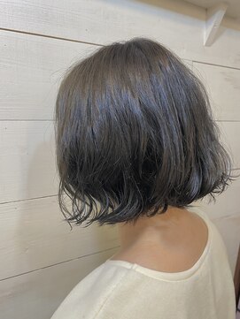 ロア ヘアーコーディネート 三条烏丸店(LoRE hair coordinate) LoRE☆ふんわりボブ　カーキグレー