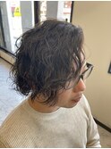 メンズパーマ　ミディアム