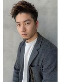 かき上げシルバーカラーサイドグラデーションスリークショート