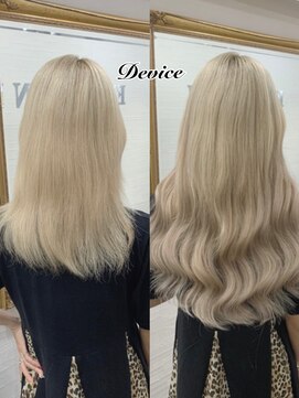 ディバイス カラーアンドエクステ(Device) 【Device】カラーレミーエクステ ブリーチ Before After