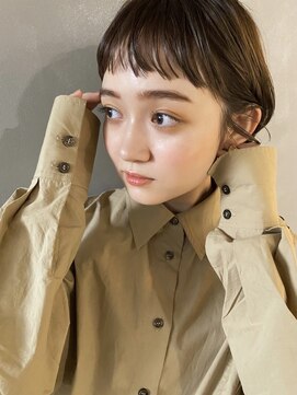 パーク(PARK) 【PARK】束感ワイドショートバング×シアーベージュ