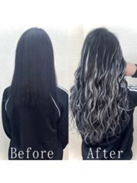 エクステ専門店あるじゃんすー 宇都宮店 ブラック×シルバー#シールエクステ#ホワイトグレージュ#宇都宮