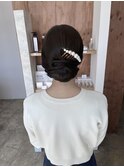 結婚式留袖に合わせたヘア