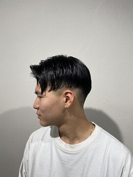 レンゲン(LENGEN) 束感刈り上げビジネス七三ツーブロックアップバング１２５６