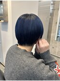 ショート×ネイビーブルー