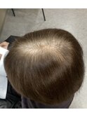 アッシュブラウンで白髪カバー