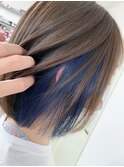 ネイビーインナーボブ