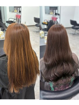 ガルボヘアー 桟橋店(garbo hair) オイルカラーヘーゼルベージュ高知美容院
