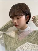 丸みショートボブ　10代　20代