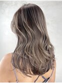 ロング暗めカラー韓国ヘア顔周りレイヤー_ba482592