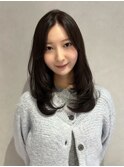 レイヤーカット/ワンカールレイヤー/顔まわりカット/ラベンダー