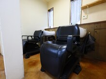 ゆったりとしたシャンプー台