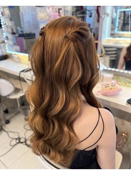 ヘアセットサロン イリス(IRIS) IRIS☆高めのねじりハーフツイン